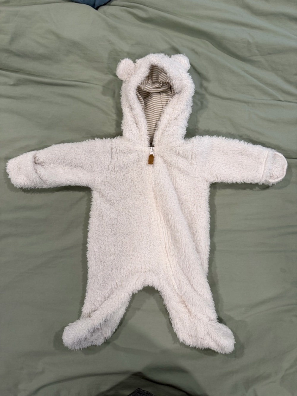 Carter's Cream Sherpa Teddy One-Piece Footie